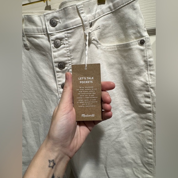 NWT Madewell The Perfect Vintage Crop Jean in White Size 31 - Picture 3 of 6